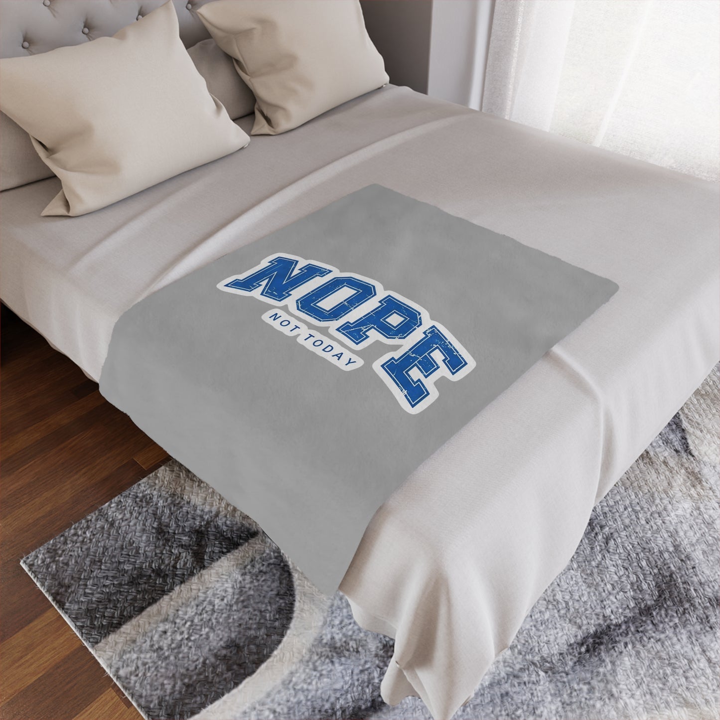 Nope "Not Today" Minky Blanket — Cozy Throw for Lazy Days & Gift