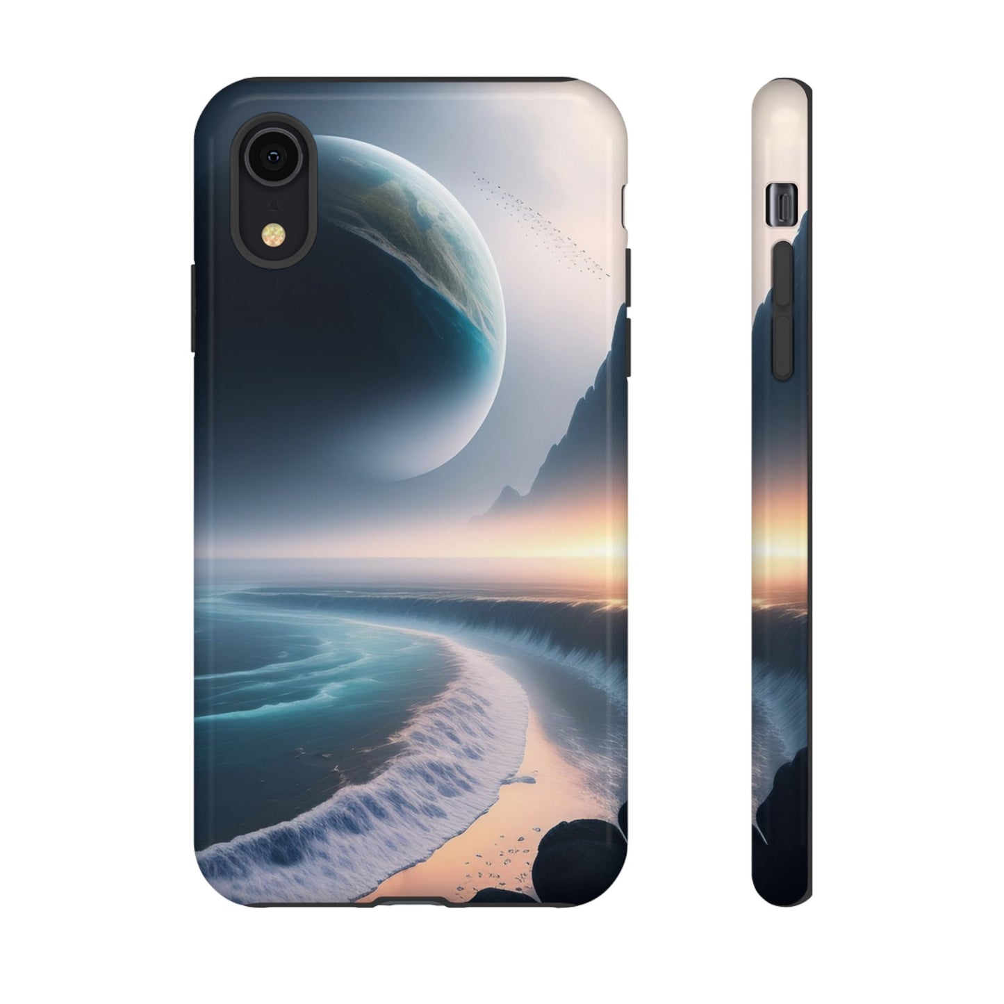 Galaxy Ocean Phone Case — Surreal Planet Beach Tough Case
