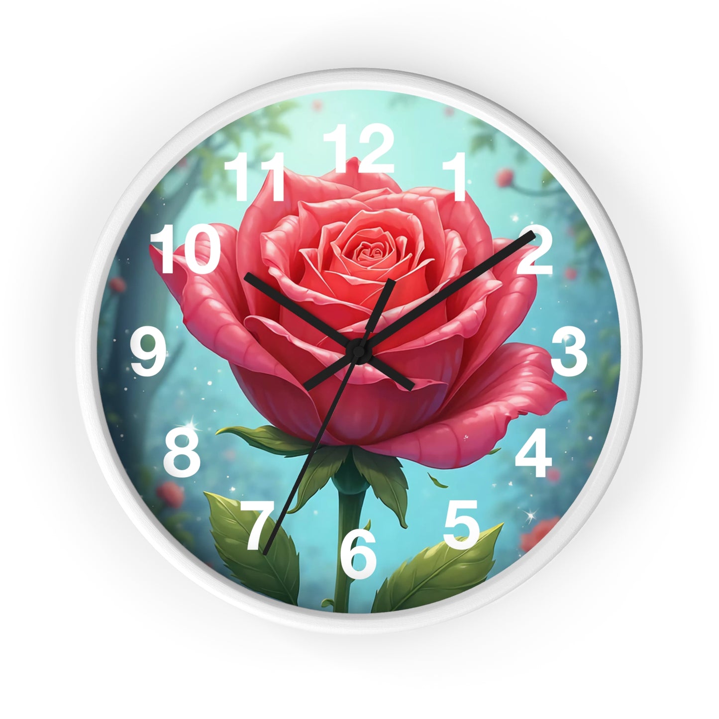 Floral Rose Wall Clock - Elegant Home Decor, Unique Gift for Garden Lovers, Timeless Decoration for Living Room, Birthday, Wedding, [...]