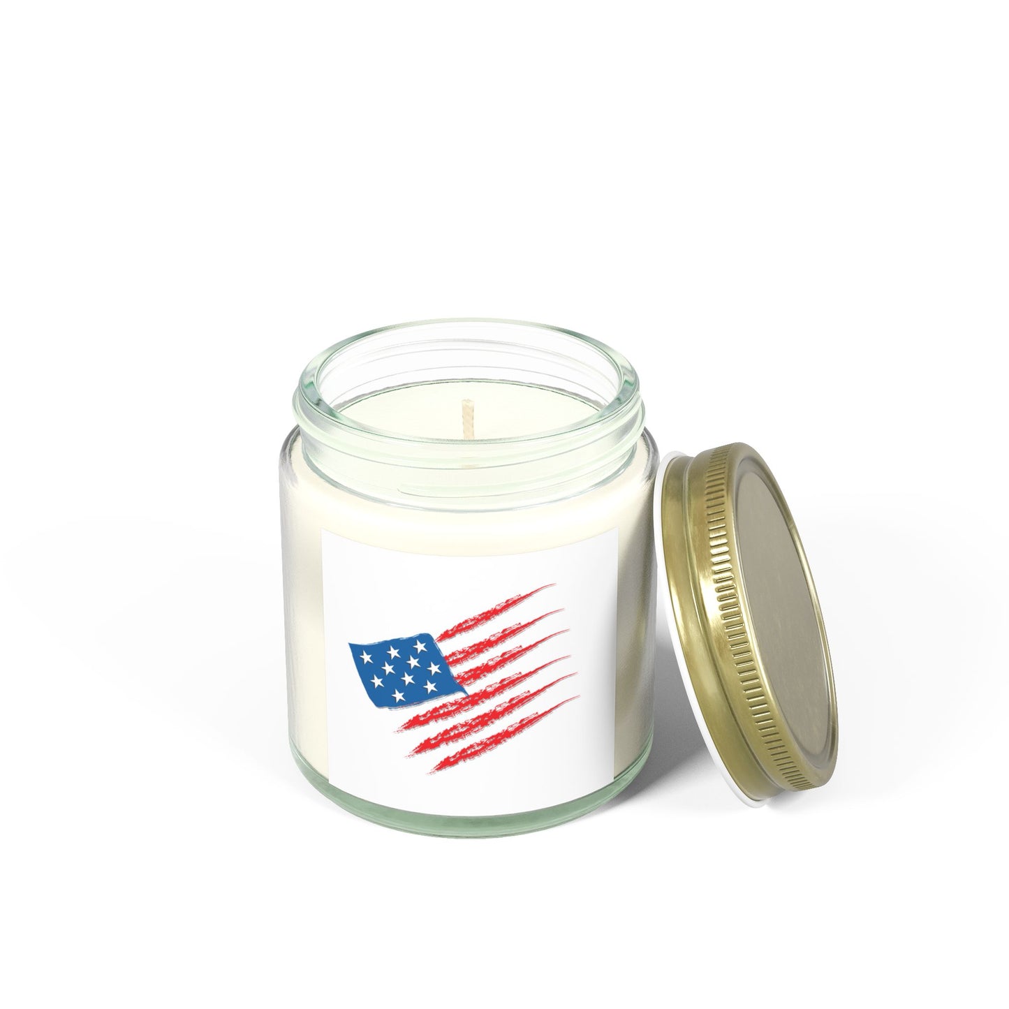 Patriotic Scented Candle, American Flag Decor