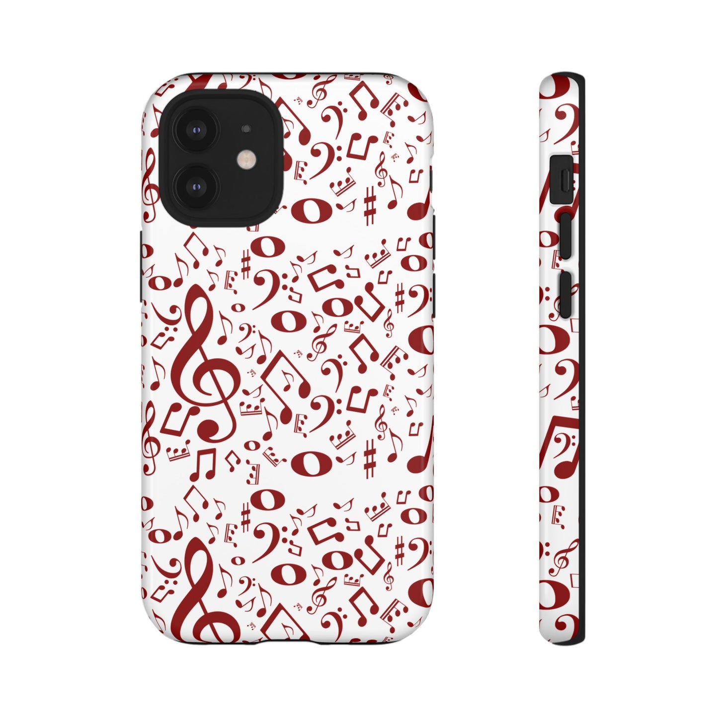 Musical Note Phone Case, Tough iPhone Cover, Gift for Musicians, Customizable, Music Lover's Accessory, Durable Phone Protection