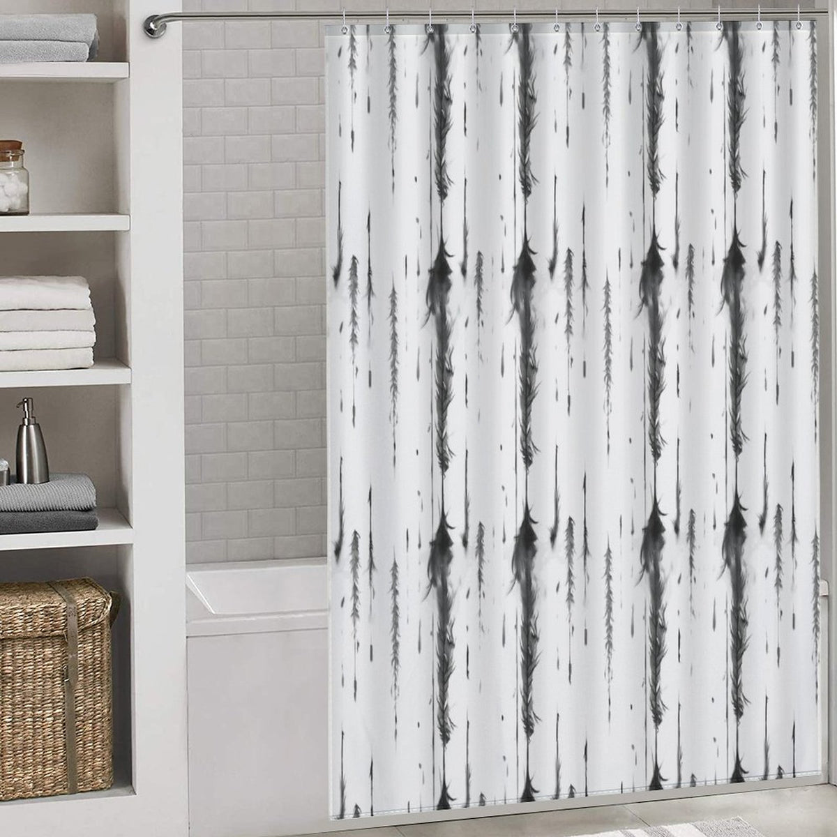 Black and White Shower Curtain