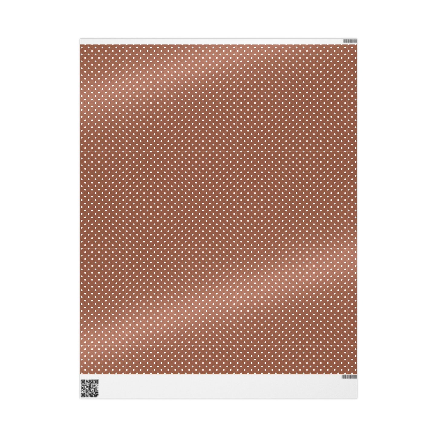 Polka Dot Brown Wrapping Paper Roll — Reversible Holiday & Gift Wrap