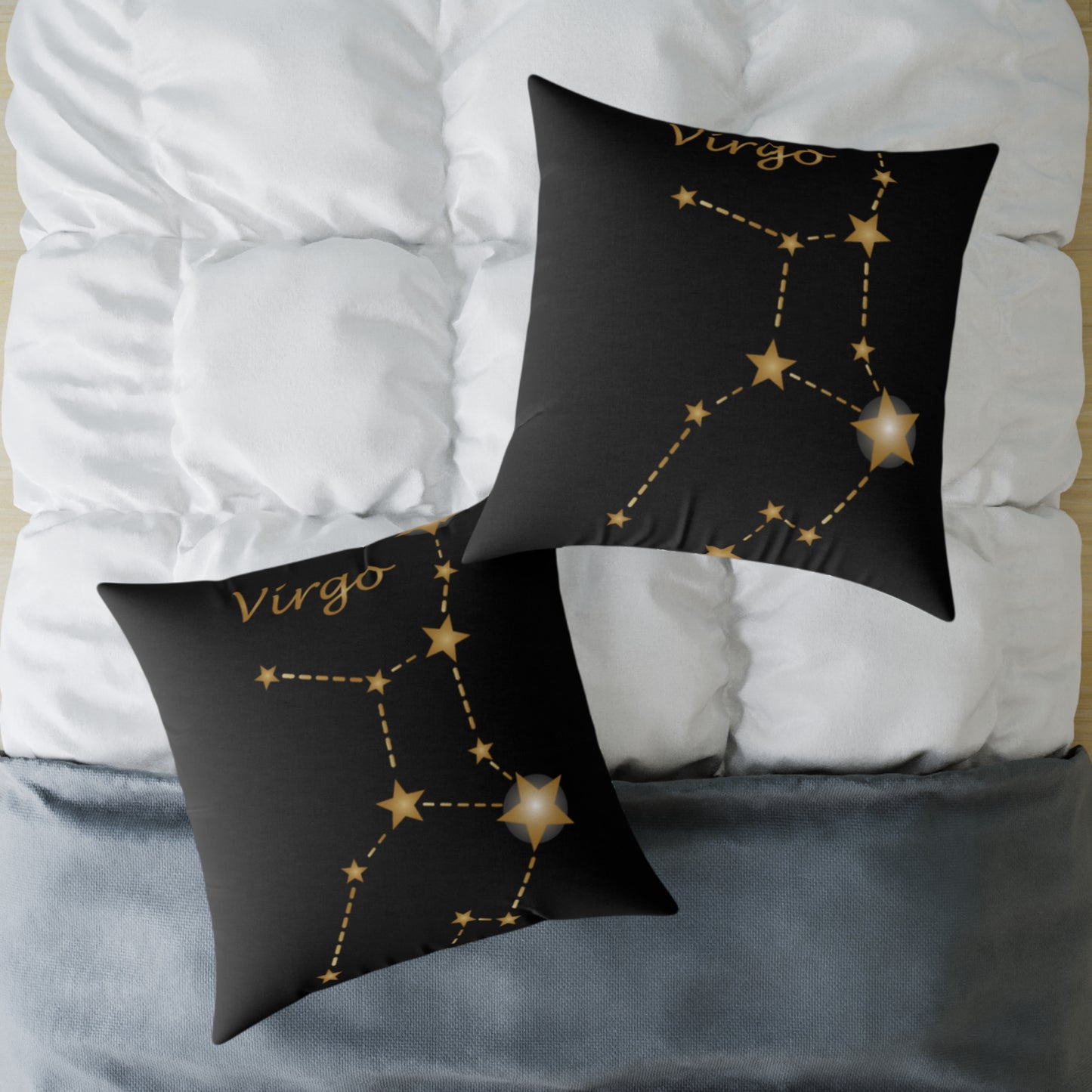Virgo Constellation Throw Pillow - Zodiac Home Decor, Astrology Gift, Star Sign Cushion, Unique Housewarming Item, Celestial Design