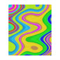 Psychedelic Swirl Minky Blanket — Colorful Retro Wave Throw
