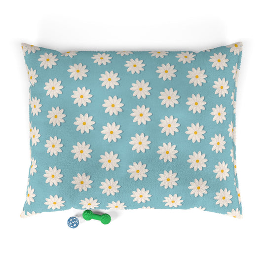 Daisy Floral Pet Bed for Cozy Comfort, Small Dog Bed, Cat Plush Pillow, Summer Pet Accessory, Dog Lover Gift