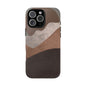 Abstract Earthtone Phone Case — Brown Layered Rugged Tough Case