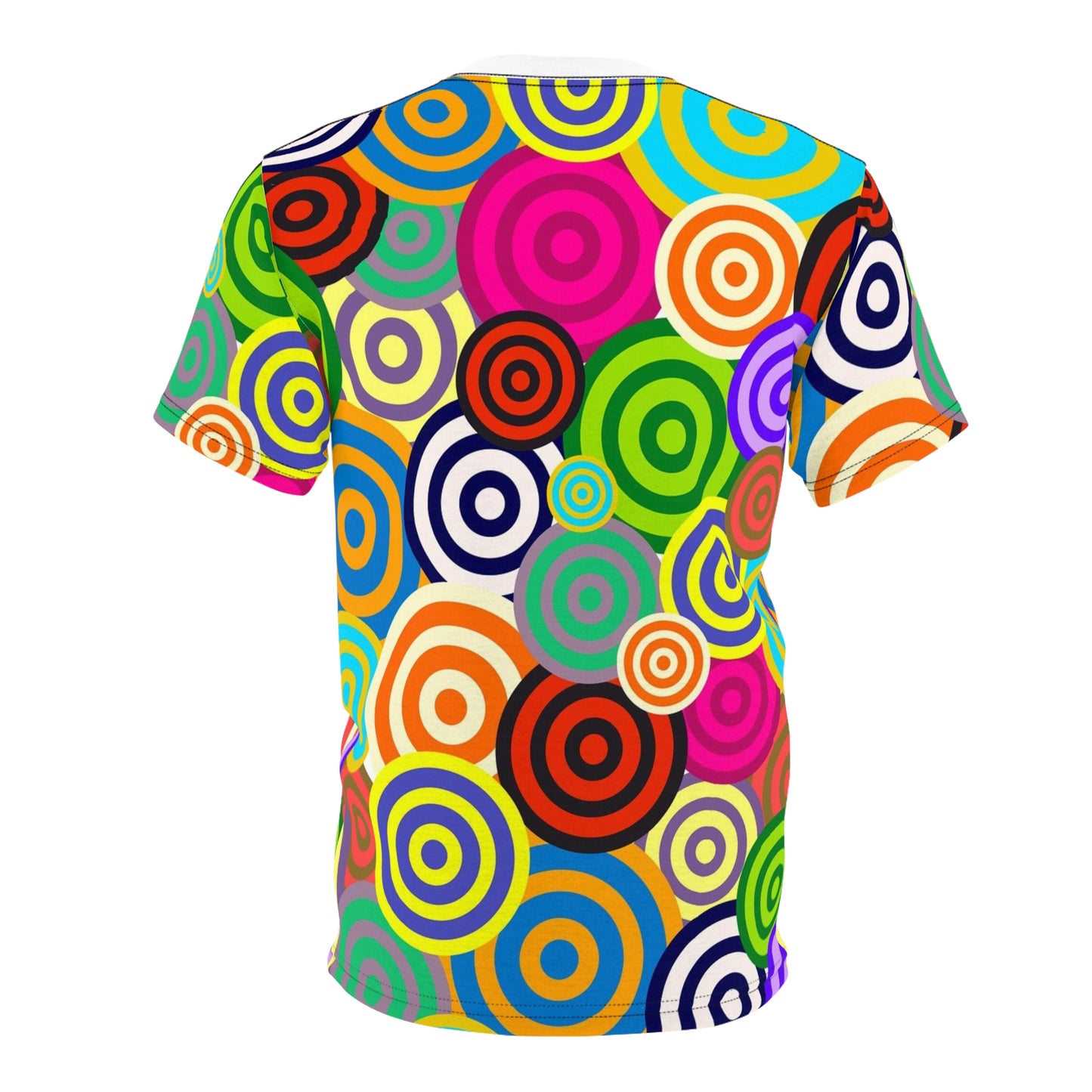 Colorful Circle Pattern Unisex Tee, Vibrant Graphic T-Shirt for Casual Wear