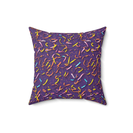 Colorful Confetti Square Pillow, Fun Decorative Pillow, Cozy Home Accent, Gift, Throw Pillow, Party Decor, Stylish Cushion