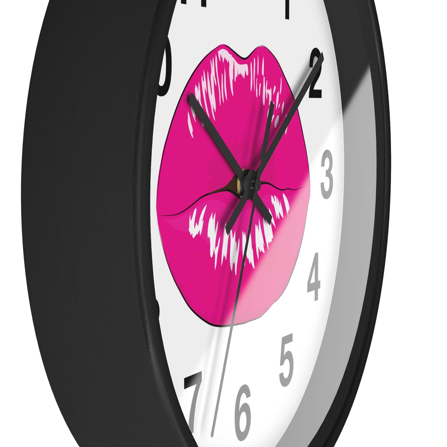 Hot Pink Kiss Wall Clock | Lip Print Clock