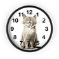 Smiling Tabby Cat Wall Clock — Cute Cat Decor for Living Room, Nursery & Gifts