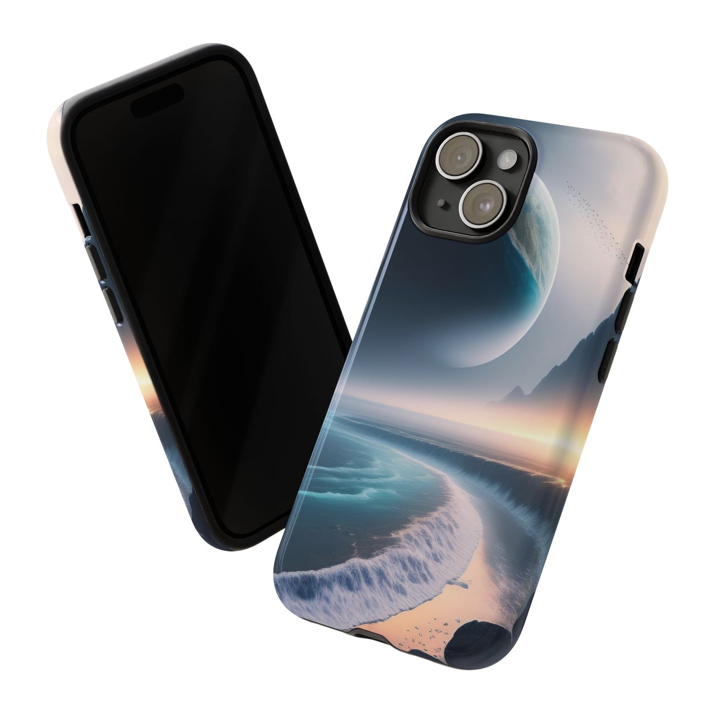 Galaxy Ocean Phone Case — Surreal Planet Beach Tough Case
