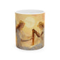 Angel Harp Ceramic Mug — Ethereal Sunrise Tea Coffee Cup (11oz, 15oz)