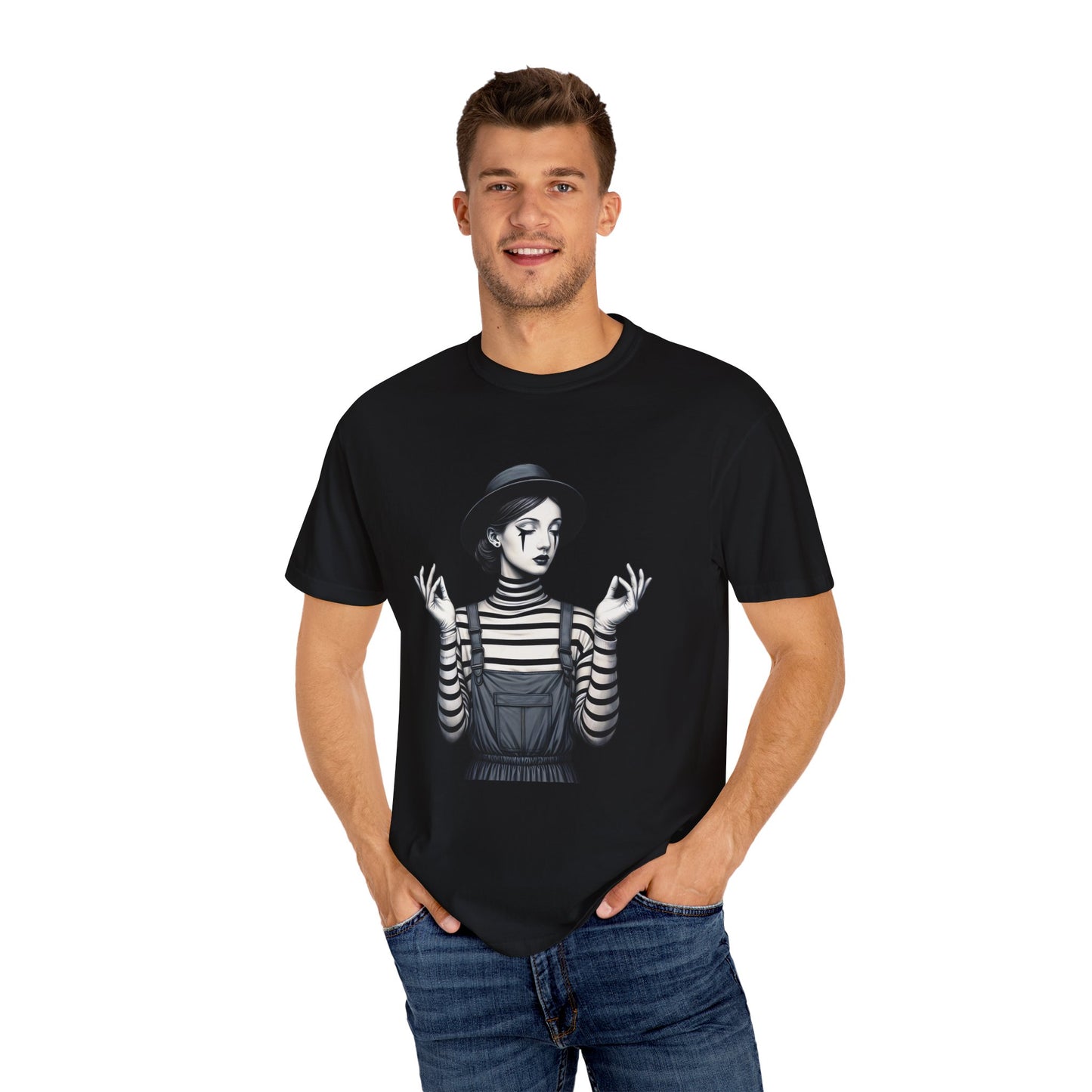 Gothic Striped Graphic Unisex T-Shirt, Edgy Casual Wear, Alternative Fashion, Gift for Her