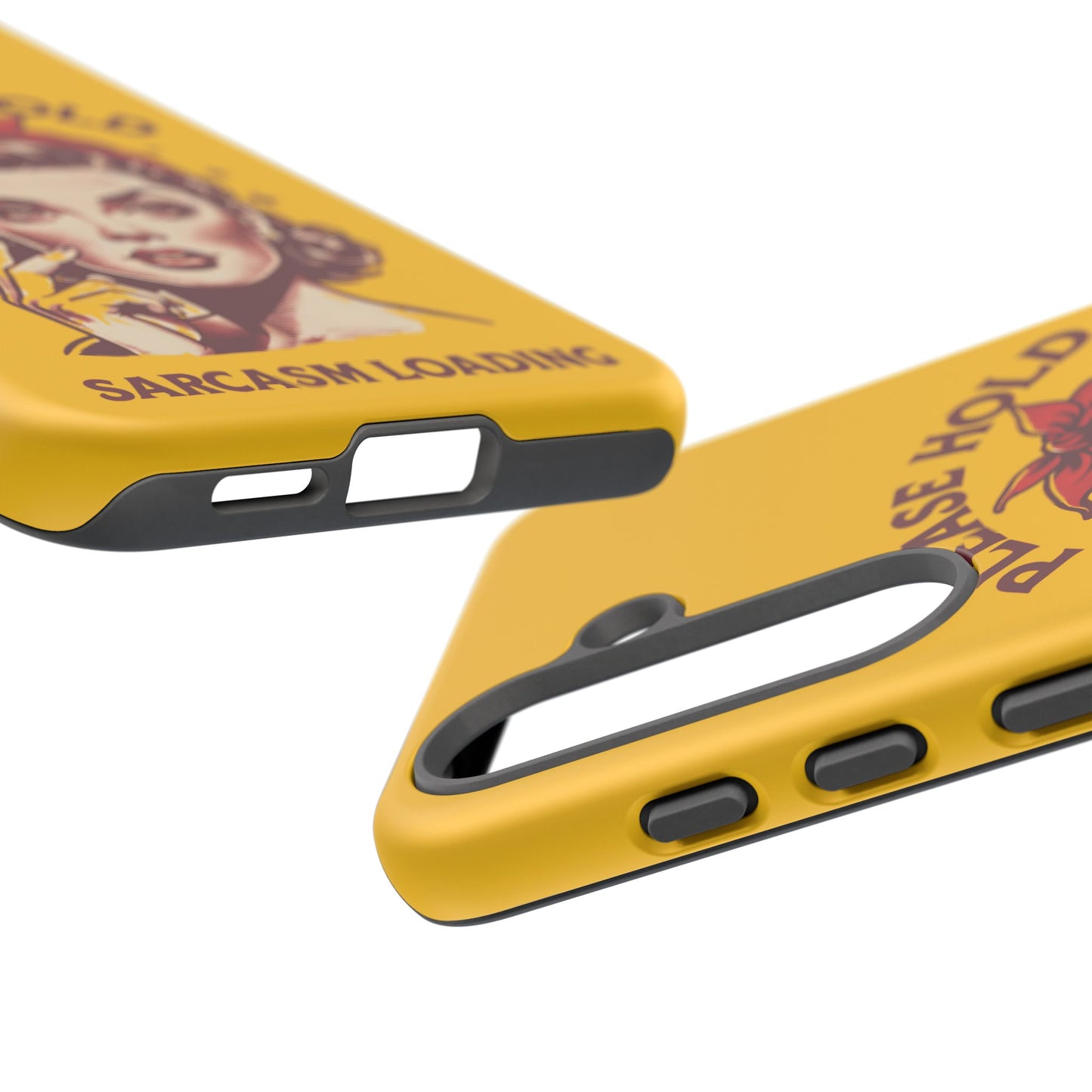 Phone Case - "Please Hold, Sarcasm Loading" Retro Pin-Up Tough Case