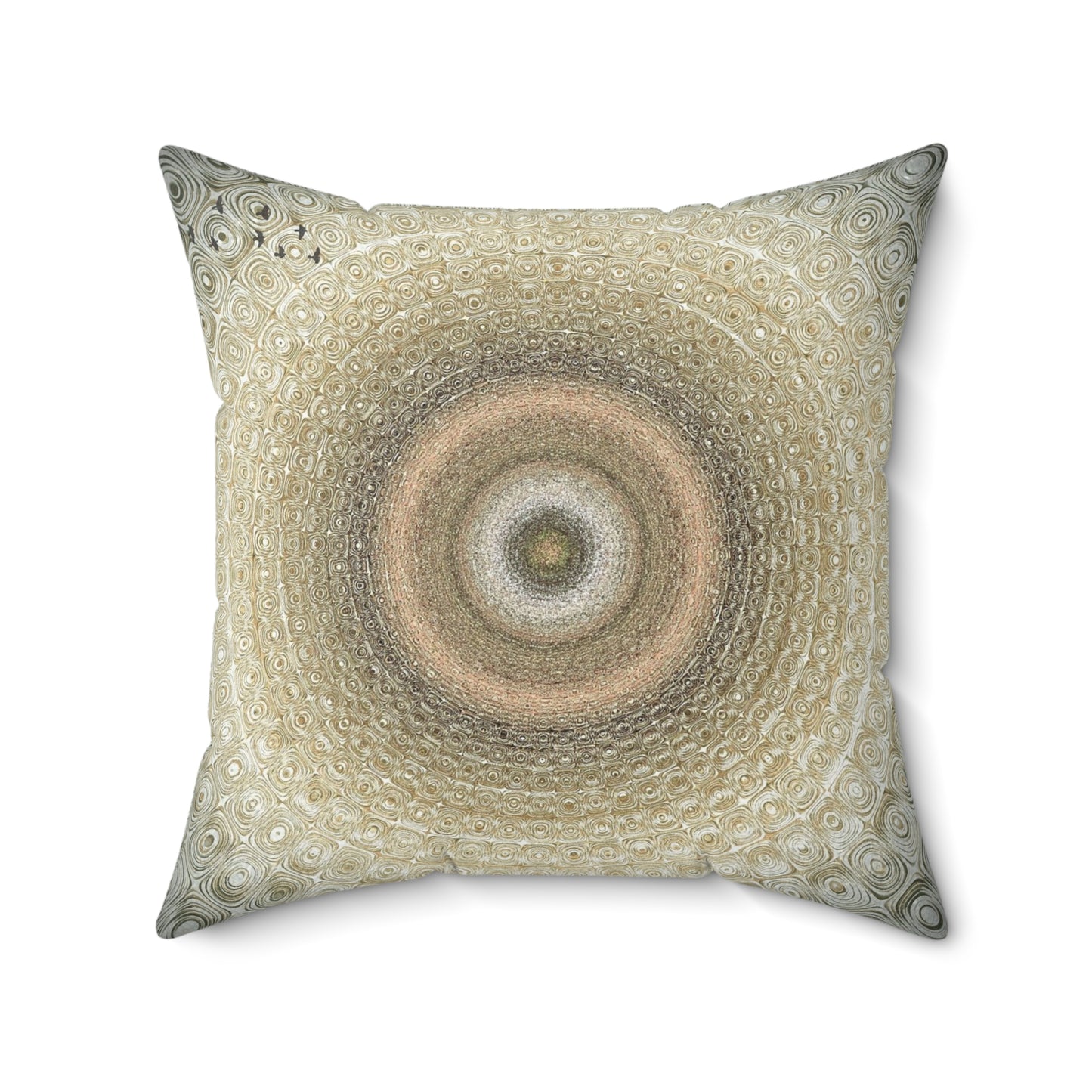 Bohemian Home Decor Pillow, Circular Patterned Cushion, Unique Room Accent, Cozy Throw Pillow, Gift for Home Lovers