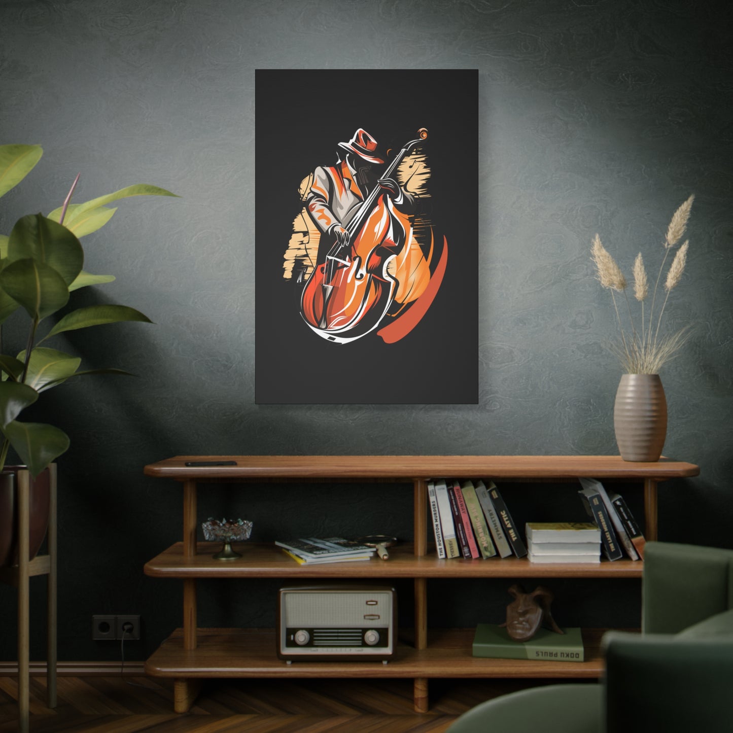 Matte Canvas, Stretched, 1.25" - Bass Player