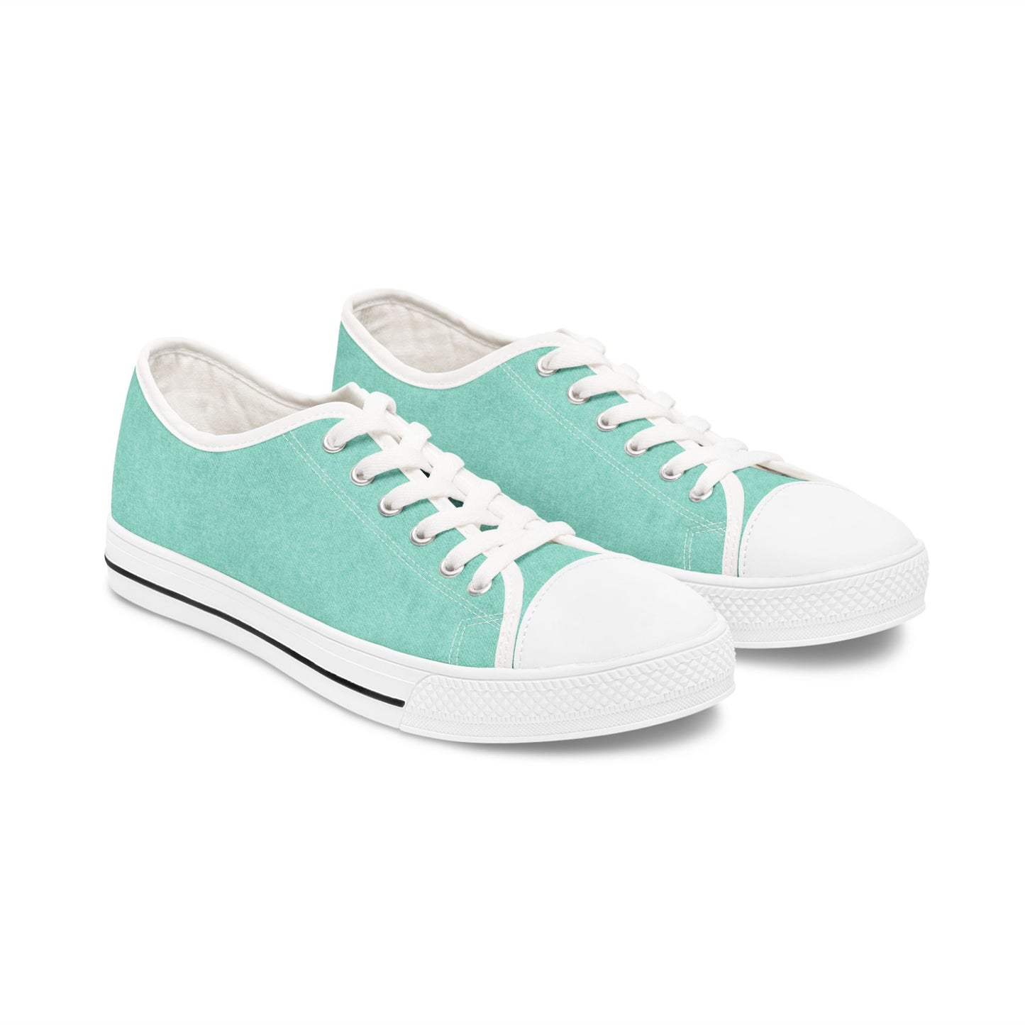 Mint Canvas Low Top Sneakers — Casual Everyday Shoes