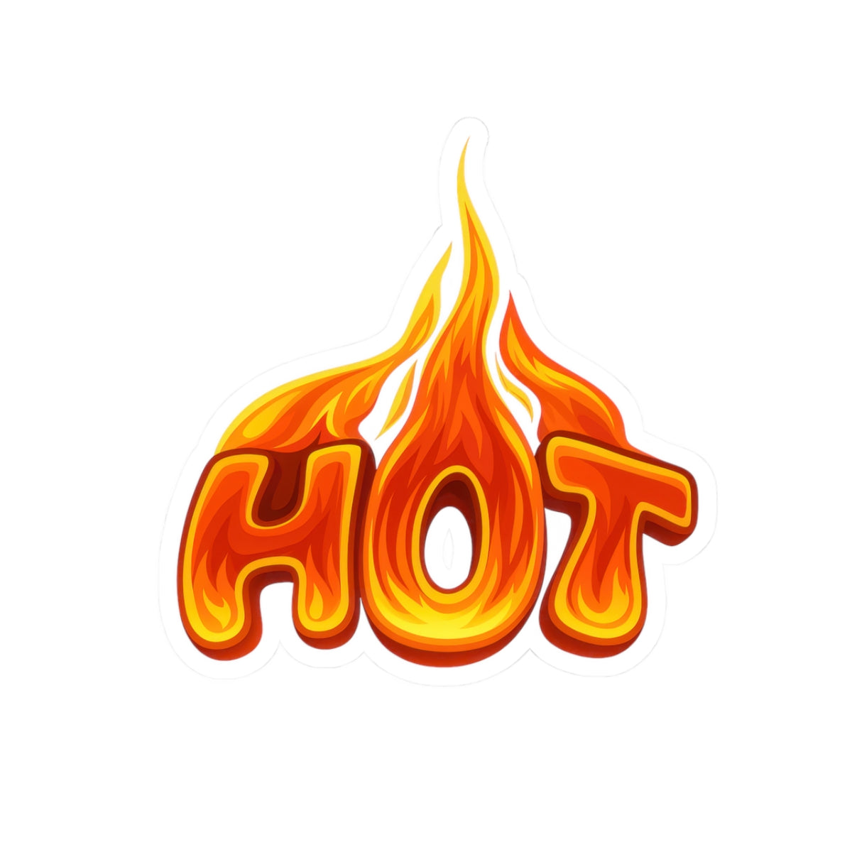 Flaming Hot Kiss-Cut Stickers - Trendy Laptop Decals, Fun Party Favors, Cool Gift Ideas, Aesthetic Wall Art, Personalize Your Space