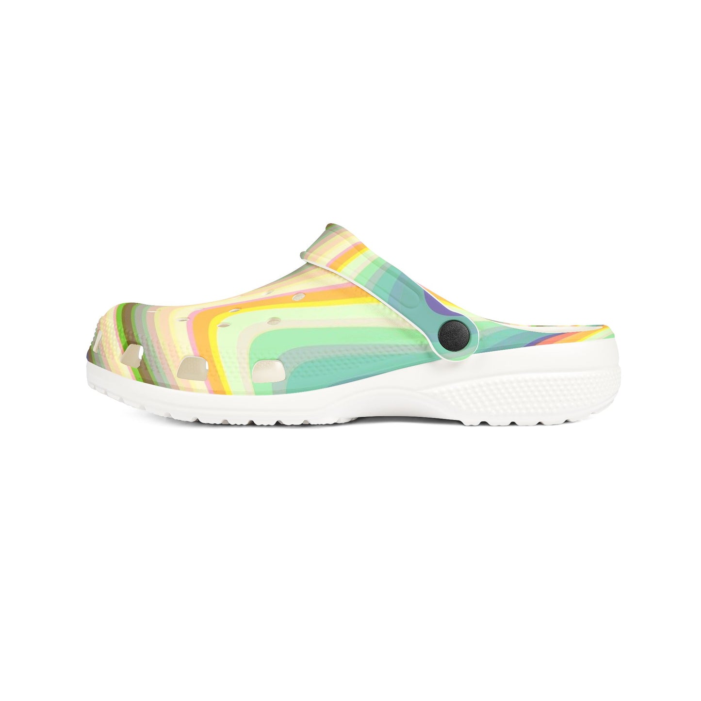 Retro Swirl Clogs — Colorful EVA Foam Comfort Shoes