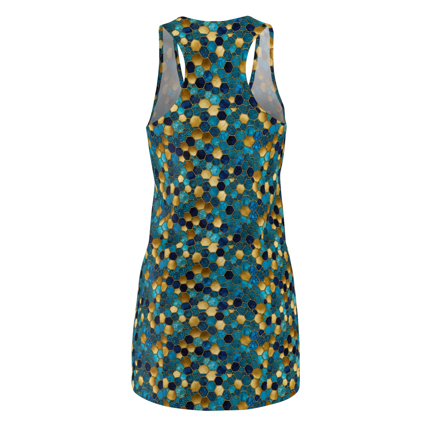Colorful Polka Dot Women's Racerback Dress, Casual Summer Dress, Beachwear, Party Dress, Vacation Essential, Outdoor Apparel