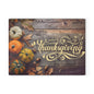 Thanksgiving Glass Cutting Board — Autumn Pumpkins & 'Happy Thanksgiving' Decorative Chopping Board