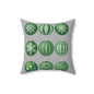 Christmas Ornament Pillow, Cozy Holiday Decor, Winter Home Accent, Gift for Christmas Lovers, Green and Gray Pillow