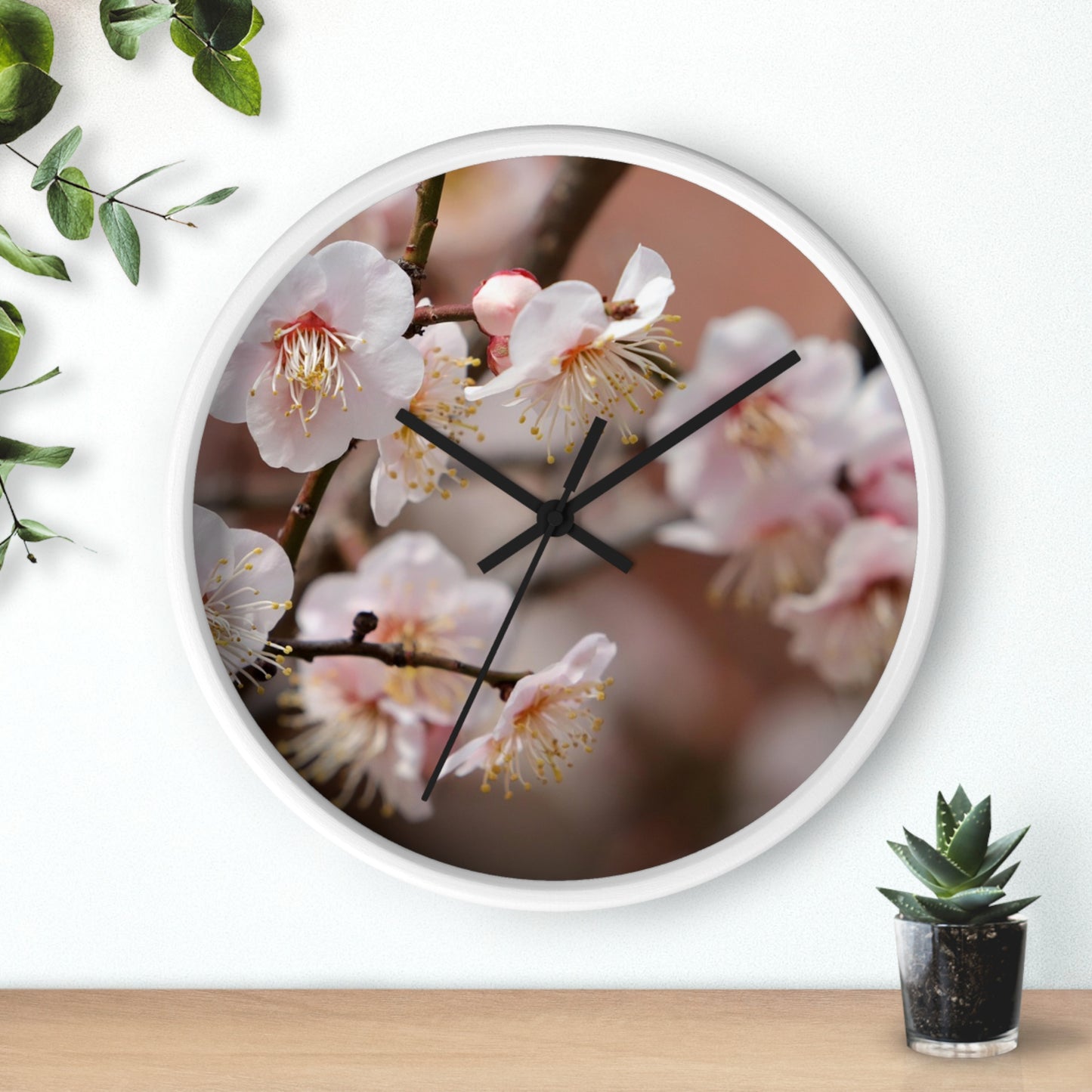 Elegant Floral Wall Clock