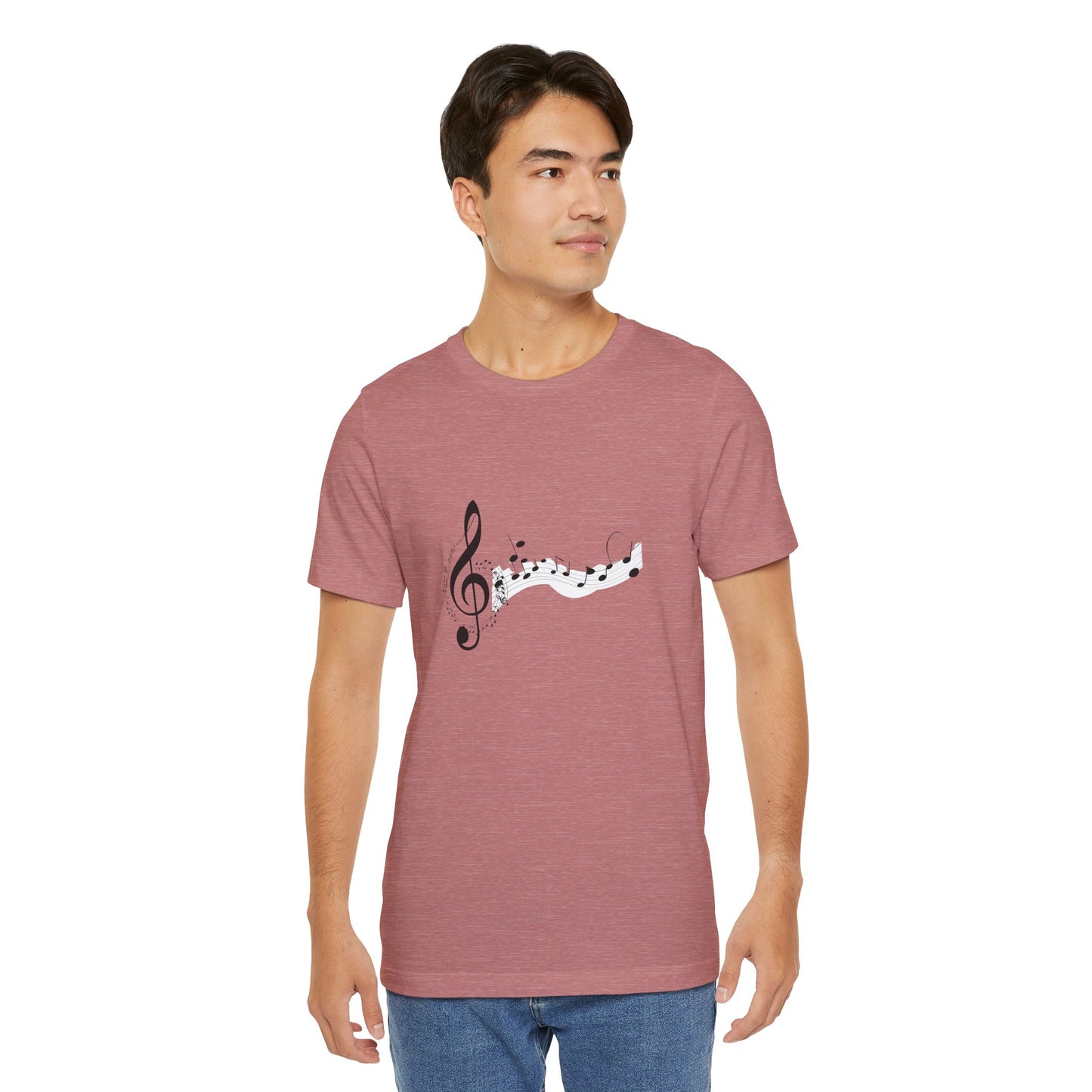 Musical Notes Short Sleeve Tee for Music Lovers