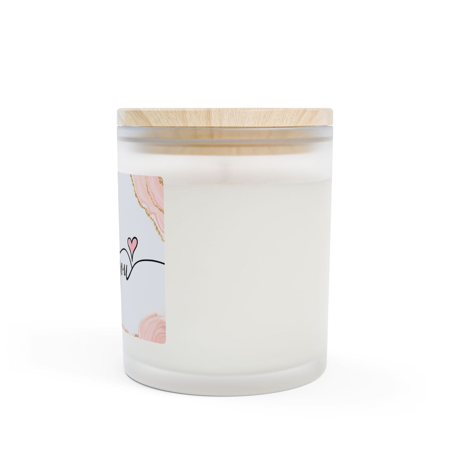 Thank You Frosted Glass Candle – 11oz Scented Gift Candle with Heart Accent