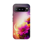 Floral Moonlight Phone Case – Purple Daisy Protective Cover