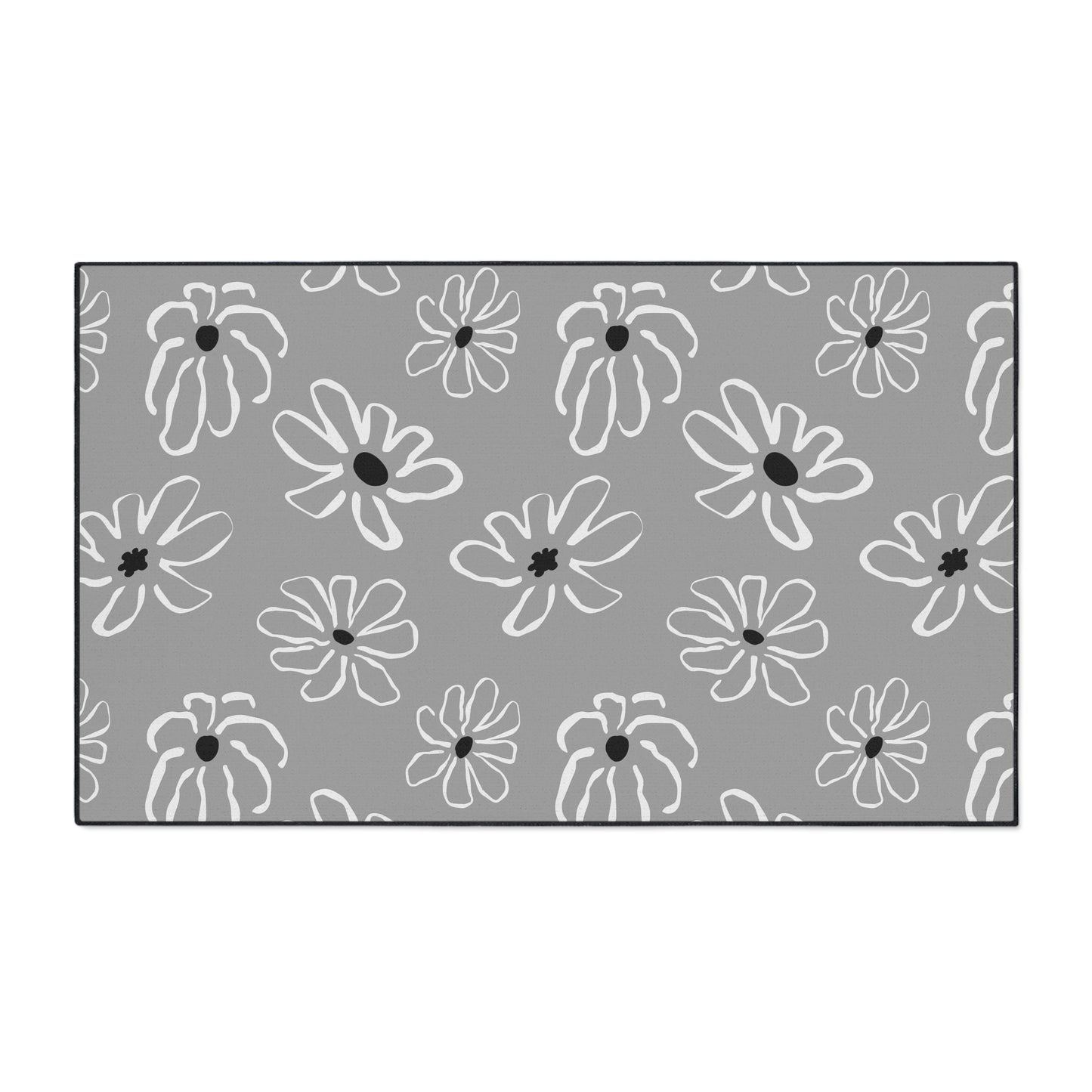 Daisy Pattern Heavy-Duty Floor Mat – Durable Non-Slip Entry & Kitchen Rug