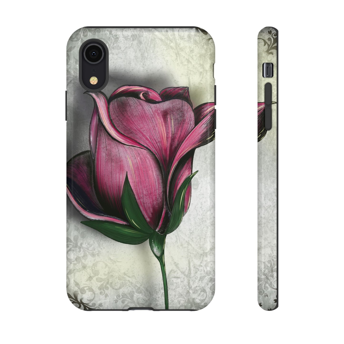 Rose Phone Case – Tough Cases, Floral Phone Cover, Gift for Her, Minimalist Design, Nature Lover's Accessory, Birthday Gift Idea