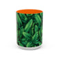 Tropical Leaf Coffee Mug - Green Botanical Drinkware, Ideal Gift for Nature Lovers, Home Decor, Tropical Theme, Eco-Friendly Beverage