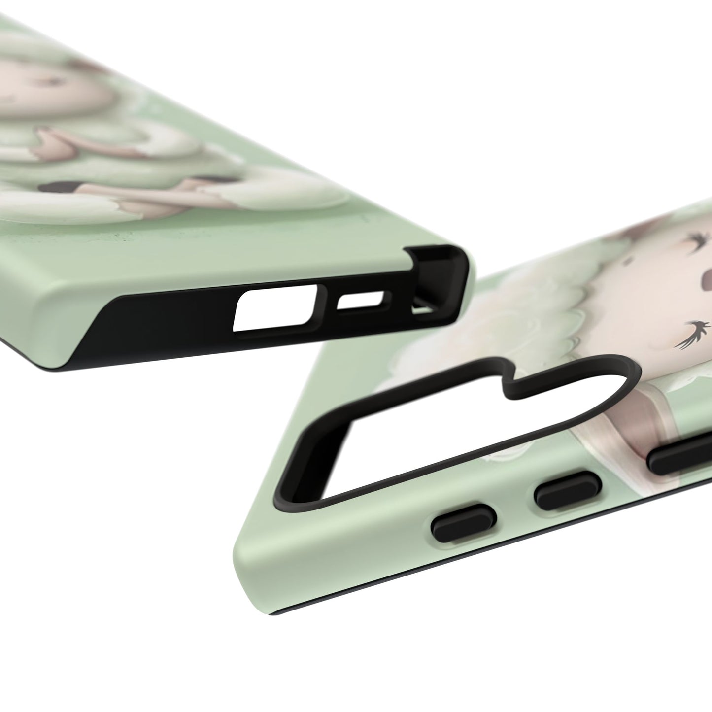 Meditating Lamb Phone Case — Cute Pastel Protective iPhone Cover