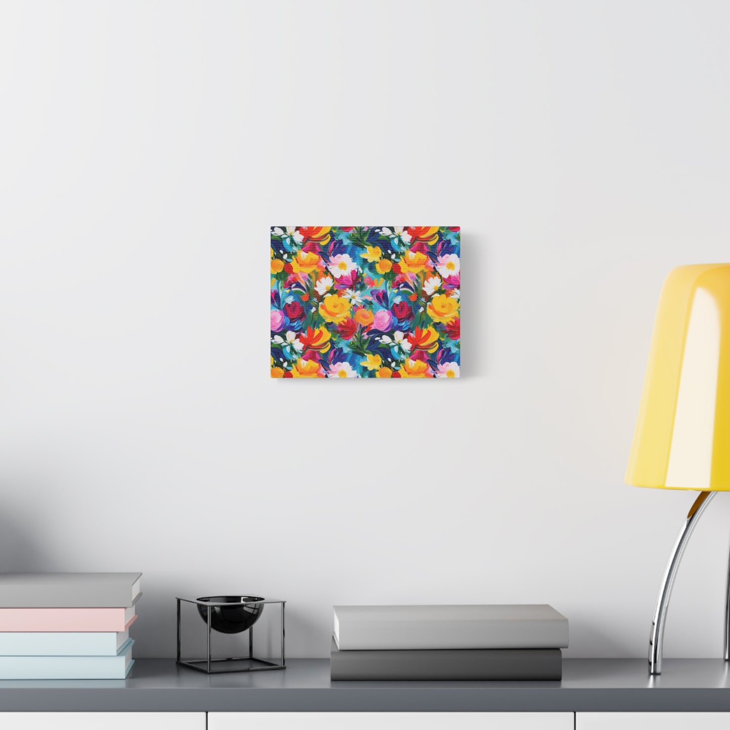 Vibrant Floral Matte Canvas Wall Art — Colorful Garden Print, Stretched 1.25"