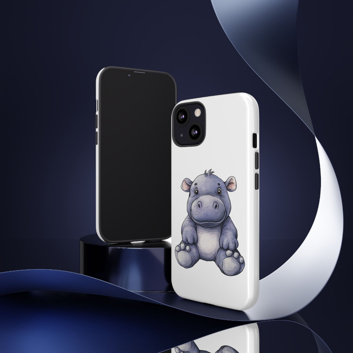 Cute Hippo Phone Case, Unique Tough Cases, Animal Lover Gift, Cute Animal Design, Baby Animal Phone Accessory