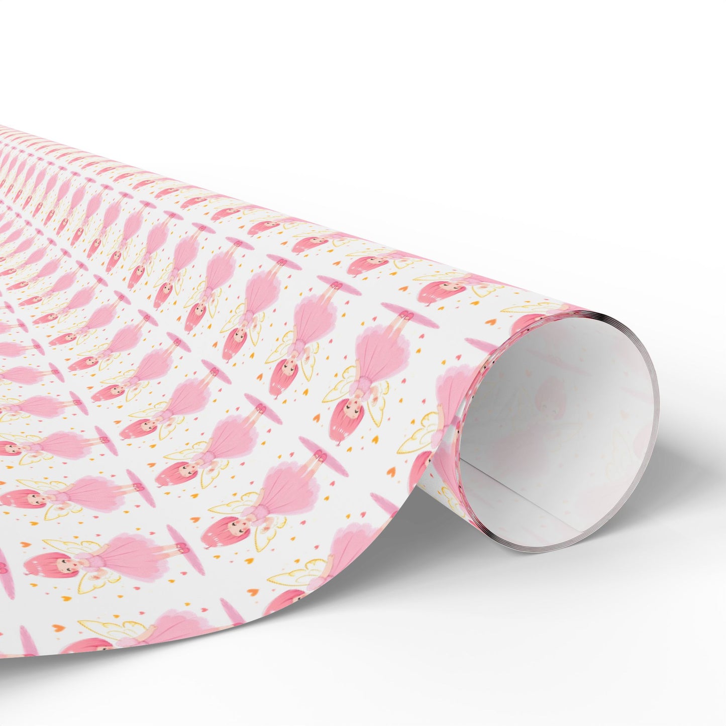 Pink Heart Pattern Wrapping Paper Roll — Cute Valentine & Birthday Gift Wrap