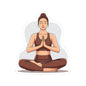 Yoga Girl Kiss-Cut Stickers, Meditation Stickers, Peaceful Decor, Boho [...]