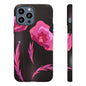 Floral iPhone Case | Tough Cases with Pink Poppy Design, Elegant Flower Phone Cover, Gift for Her, Spring Accessories, Chic Tech