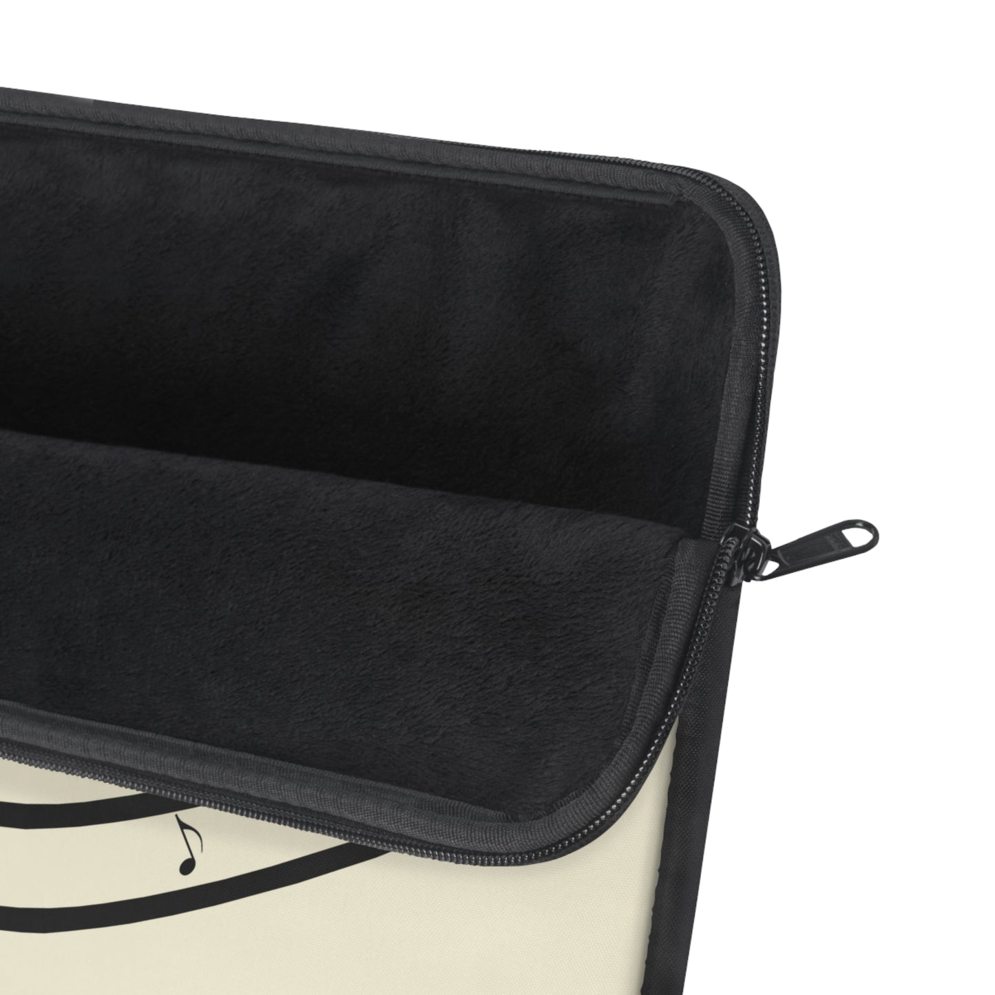 Music Notes Laptop Sleeve — Musical Treble Clef & Staff Design
