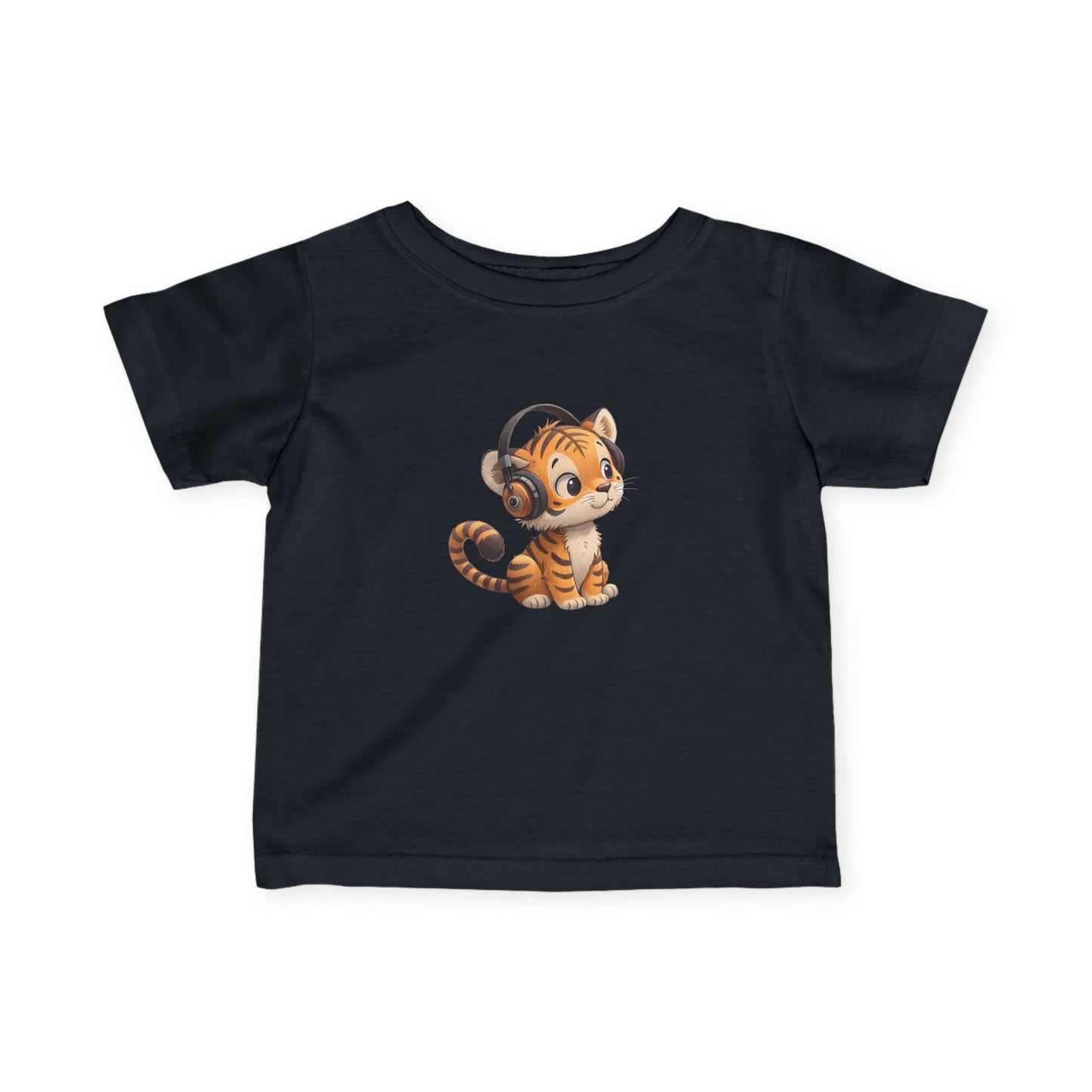 Cute Kitty Headphones Infant Tee, Baby T-Shirt, Toddler Shirt, Kids Apparel, Gift for Baby Shower, Birthday
