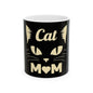 Cat Mom Coffee Mug – Black Ceramic 11oz/15oz