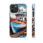 Colorful Fishing Boat Phone Case | Nautical Gift, Marine Design, Coastal Aesthetic, Summer Vibes, Sea Lover's Accessory