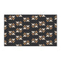 Floor Mat — Modern Retro Floral Pattern Heavy-Duty Entry Rug