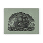 Nautical Glass Cutting Board with Ship Design - Kitchen Decor, Gift for Chefs, Housewarming, Anniversary, Maritime Themed Gift
