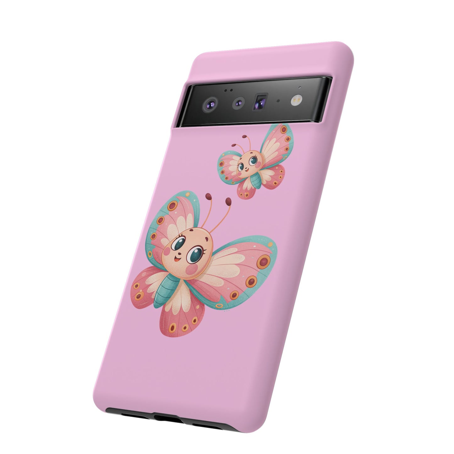 Cute Butterfly Phone Case, Tough Phone Cover, Girly Phone Accessory, Unique Gift for Her, Kids Phone Case, Floral Design Case