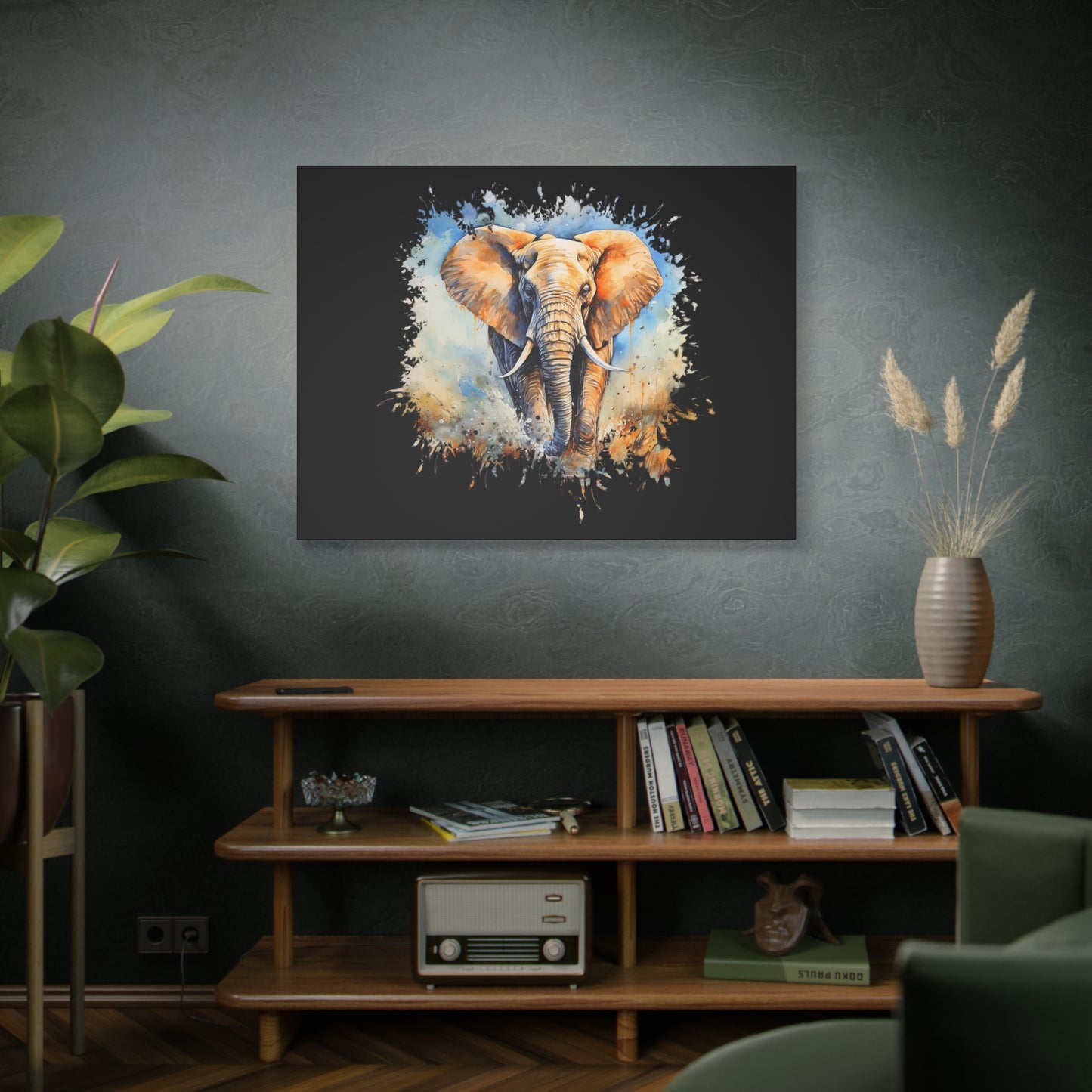 Matte Canvas, Stretched, 1.25" - Elephant