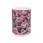 Floral Rose Ceramic Mug - Perfect Gift for Coffee Lovers, Tea, Mother's Day, Birthday, Home Decor, Kitchenware