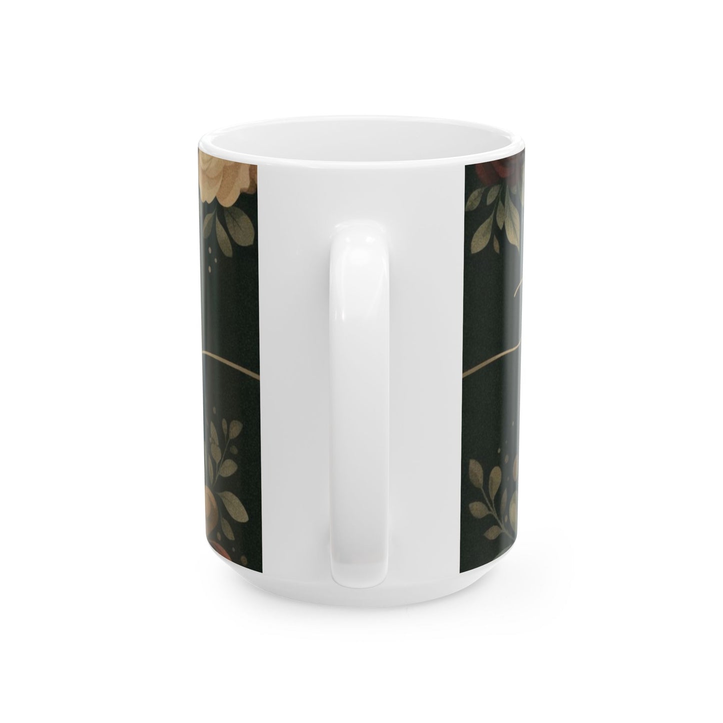 Thank You Floral Ceramic Mug — Elegant Script Gift Mug (11oz & 15oz)
